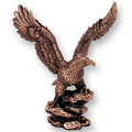 Bronze Metal Coated Resin Eagle Trophy w/1/4" Rod (8 1/2")